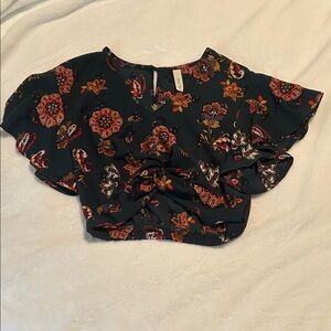 Floral Black Women's Top